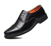 Kanggrei Zapatos de vestir formales for hombre, con cordones, punta redonda, de cuero vegano, estilo Oxford, for boda(44 EU)