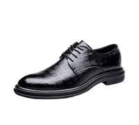 Kanggrei Zapatos Derby de piel vegana con cordones y punta puntiaguda for hombre(39 EU)