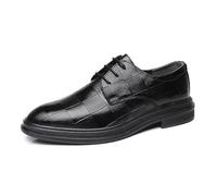 Kanggrei Zapatos Oxford for hombre con cordones y diseño Derby de piel sintética con relieve a cuadros(39 EU)
