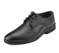 Kanggrei Zapatos Oxford formales for hombre, con cordones, punta puntiaguda, de piel sintética, color liso, for boda(Negro,41 EU)