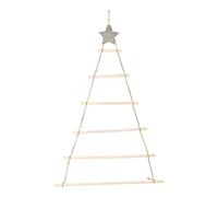 Kangmeile Árbol de Navidad para colgar decoración de pared, 80 cm, cuerda de madera para colgar en la pared, rama de árbol de Navidad, escalera de árbol de madera, decoración de Navidad