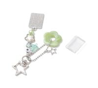 Kangnice Adorable y sencillo abalorio de estrella y flor, correa para teléfono móvil, cadena para entusiastas de las manualidades creativas y amantes de, encantador colgante para teléfono