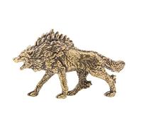 Kangnice Adorno de Estatuas de Animales de latón Figuras de Lobo Esculturas Centros de para decoración de Sala de Estar Estatuilla de Animal de latón