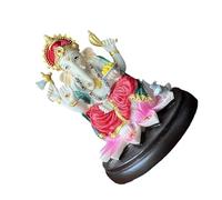 Kangnice Artefacto Cultural hindú Estatua de Ganpati Resinas Meditaciones religiosas Decoraciones Elefante Espiritual Dios Ídolo Adorno Regalo Estatua del Santuario del hogar religioso Indio