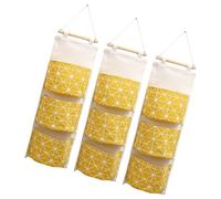 Kangnice Bolsa de Almacenamiento de Fibra Natural con Gancho Reforzado para entradas, particiones, Estructura densa de gestión de artículos para hogar, planificador Colgante de algodón