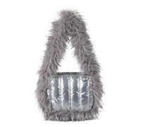 Kangnice Bolso para las axilas Estilos coreanos Hombro de felpa para ir trabajo Bolso de mano para otoño e invierno Axila a juego para mujer