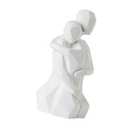 Kangnice Cerámica Hecha a Mano, Estatua de Pareja abrazada Que simboliza Amor, Obra de Arte para Sala de Estar, Estante de exhibición, decoración del hogar Minimalista Moderna