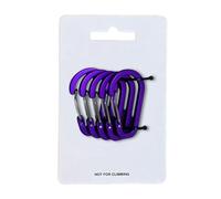 Kangnice Clip de mosquetón con puerta de resorte práctico, llavero de aluminio de diseño para mochilas y equipos, anillos en D de aluminio, 5 uds