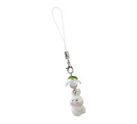 Kangnice Cordón para teléfono móvil de conejos, sensación acogedora, resina resistente, adecuado para varios modelos, ideal para compras informales, accesorio estético para chica