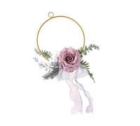 Kangnice Coronilla de Rosas con Base de Metal Permanente, Pieza Colgante Decorativa para divisores de Salidas, diseño de Interiores, Colgante de Pared Floral Agradable