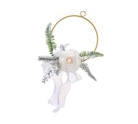 Kangnice Coronilla de Rosas con Base de Metal Permanente, Pieza Colgante Decorativa para divisores de Salidas, diseño de Interiores, Colgante de Pared Floral Agradable