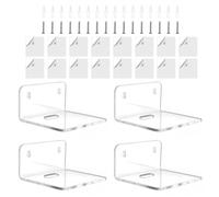 Kangnice De 4 estantes Resistentes montados en Ventanas para Plantas, cámaras, Altavoces, Estante Multifuncional para organización del hogar, Estante Multifuncional para Almacenamiento en Ventana