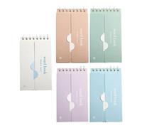 Kangnice De 5 blocs de notas de estudio reutilizables diseñados para repeticiones, ejercicios de aprendizaje y recuperación activa, planificador de estudio portátil con solapa
