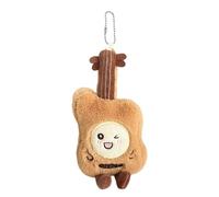 Kangnice de bolsa de juguete de peluche de violín de felpa contemporánea, llavero adorable, bolso de llavero portátil, accesorio de regalo para fanáticos de la música de juguete de peluche de