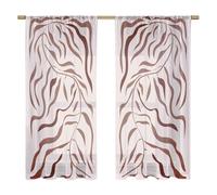 Kangnice Elegantes tratamientos Florales para Ventanas, Tela Transpirable para decoración de Cocina y baño, Panel de Gasa para Ventana de poliéster