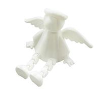 Kangnice Estatua angelical con Patas con bisagras, decoración de para exhibición de Estante, Adorno para Sentarse con Patas con bisagras