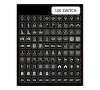 Kangnice Etiquetas de Panel de interruptores Transparentes, Etiquetas de Paneles de interruptores, calcomanía para hogar, Etiqueta de luz Impermeable, Etiqueta de Panel