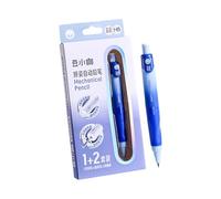 Kangnice Lápiz automático con caja de recargas de 2, 0mm, agarre ergonómico, sacapuntas mecánico incorporado, borrador para dibujo de niños automático