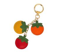 Kangnice Llavero artístico inspirado en tomate, resistente a los arañazos, artesanía de PU, compañero diario portátil, llavero de tomate vibrante