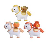 Kangnice Llavero de caballo giratorio de liviano Diseño resistente Porta llaves giratorio multifuncional para uso diario Llavero de caballo en miniatura