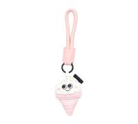 Kangnice Llavero de pareja dulce, diseño de té con leche y papas fritas, accesorio de con dije para bolso de PU con gancho de metal portátil, accesorio para dije