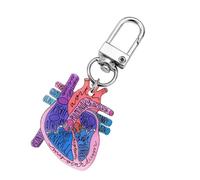 Kangnice Llavero esquemático de corazón acrílico resistente, regalo único de corazón humano para científicos y personas interesadas en la concienciación sobre la salud biológica