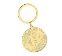 Kangnice Llavero inspirado en, moneda de metal conmemorativa para coleccionistas, accesorio elegante para llevar a diario, llavero de regalo de criptomoneda