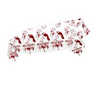Kangnice Mantel con Estampado de Manos Sangriento con temática de Terror, Tela de Polietileno Resistente, configuraciones rápidas, decoración de de Comedor de Halloween, Resistente Agua, Mantel de