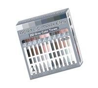 Kangnice Marcadores acrílicos para artistas con fórmulas de secado rápido, barriles ergonómicos para dibujar, dibujar, escribir a mano, proyectos en, juego de marcadores acrílicos