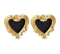 Kangnice Marco de fotos dorado pequeño adornado clásico, 2 uds, decoraciones artísticas de pared delicadas, imagen de resina para diseño Interior creativo, foto dorada pequeña