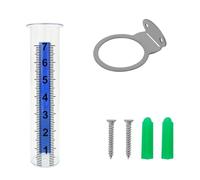 Kangnice Pluviómetro de Capacidad de 7 Pulgadas con Soporte de Estante de Acero Inoxidable Medidor de Lluvia Decorativo para Granja con Dispositivo de monitoreo de riego agrícola de Gran número