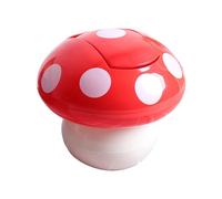 Kangnice Precioso cubo de basura con diseños de setas con cubierta sellada, ABS resistente para cocina, habitación de niños, cubo de basura con forma de seta