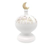 Kangnice Ramadán Eid Decoración para hogar de la Mezquita Dorada y Blanca Islámica Eid Mubaraks Decoraciones Adorno de Regalo para Mujeres Hombres Decoraciones de Ramadán