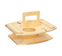 Kangnice Soporte para Bebidas de Madera de Varios Niveles, diseño de de Transporte para Botellas de Vino, Vasos, refrigerios, Estante portátil para Bebidas de Madera para Entretenimiento Aire Libre