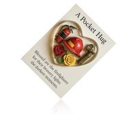 Kangnice Tarjeta de expresión de emoción acrílica en forma con herramienta de bombero en miniatura para bomberos, regalo de cumpleaños, Acción de Gracias, abrazo de bolsillo de amor acrílico