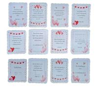 Kangnice Tarjetas de felicitación hechas a mano Invitación romántica encantadora con mensajes poéticos para aniversarios y eventos especiales Poema de amor