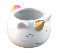 Kangnice Taza de café de cerámica con forma de unicornio, taza para beber de gran capacidad con para uso en oficinas o decoración del hogar, taza de loza de colores