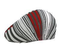 Kangol Gorra Digital Stripes 507 Mujer/Hombre - Gorro Ivy con Visera Verano Primavera/Verano - M (56-57 cm) Gris-Rojo