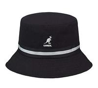 Kangol Sombrero Algodón Stripe Lahinch Mujer/Hombre - de Pescador con Banda Grosgrain Verano/Invierno Primavera Verano Otoño Invierno - M (56-57 cm) Negro