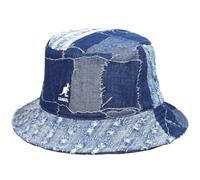 Kangol Sombrero de Pescador Denim Mashup Bucket Mujer/Hombre - Sol Verano Tela Primavera/Verano - S (54-55 cm) Tela Vaquera