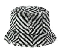 Kangol Sombrero Faux Fur Bucket Herringbone Mujer/Hombre - de Pescador Mujer con Forro Invierno otoño/Invierno - M (56-57 cm) Gris