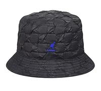 Kangol Sombrero Reversible Pucker Check Bucket Mujer/Hombre - de Pescador Tela con Forro Invierno otoño/Invierno - L (58-59 cm) Negro