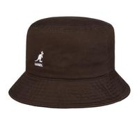 Kangol Sombrero Washed Bucket Hat Mujer/Hombre - de Playa Verano Pescador Primavera/Verano - M (56-57 cm) marrón Oscuro