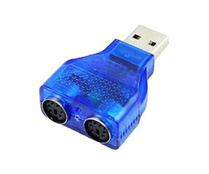 KANGQL Adaptador convertidor USB macho a PS2 hembra para PC, teclado, ratón, ratón