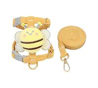 KANGQL Arnés y correa para perro, juego de arnés y correa para perro con anillo en D de metal, arneses suaves para todo tipo de clima para perros pequeños, correas sin tirones, longitud de 1.2 m,