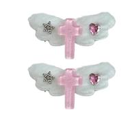 KANGQL Pinzas para el pelo, color blanco, estilo años 2000, pinzas laterales peludas, mini pinzas para el pelo, elaboradas hadas, subcultura, estilo balletcore