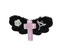 KANGQL Pinzas para el pelo, color blanco, estilo años 2000, pinzas laterales peludas, mini pinzas para el pelo, elaboradas hadas, subcultura, estilo balletcore