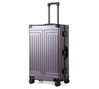 KANGSHILU Equipaje de mano de aluminio y magnesio, cortado de hoja de aluminio completa, aprobado por aerolíneas de 22 x 14 x 9 pulgadas, (tercera generación, maleta de metal de magnesio premium sin