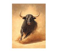 KANGSONGWENJIAJU 5D DIY Pintura de Diamantes Adultos & Niños - animal Kit Diamond Painting Completo, buey Dibujos con Mosaico, Cuadros Diamantes para Manualidades y Decoración Interna 40x50cm KSWF897