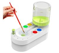 Kangtaixin Lavadora de Pinceles con Sistema de Agua, Caja de Limpieza para Pinceles de Acuarela y Acrílico, Herramienta de Limpieza Portátil para Artistas, Ideal para Acuarelas, Óleos y Acrílicos